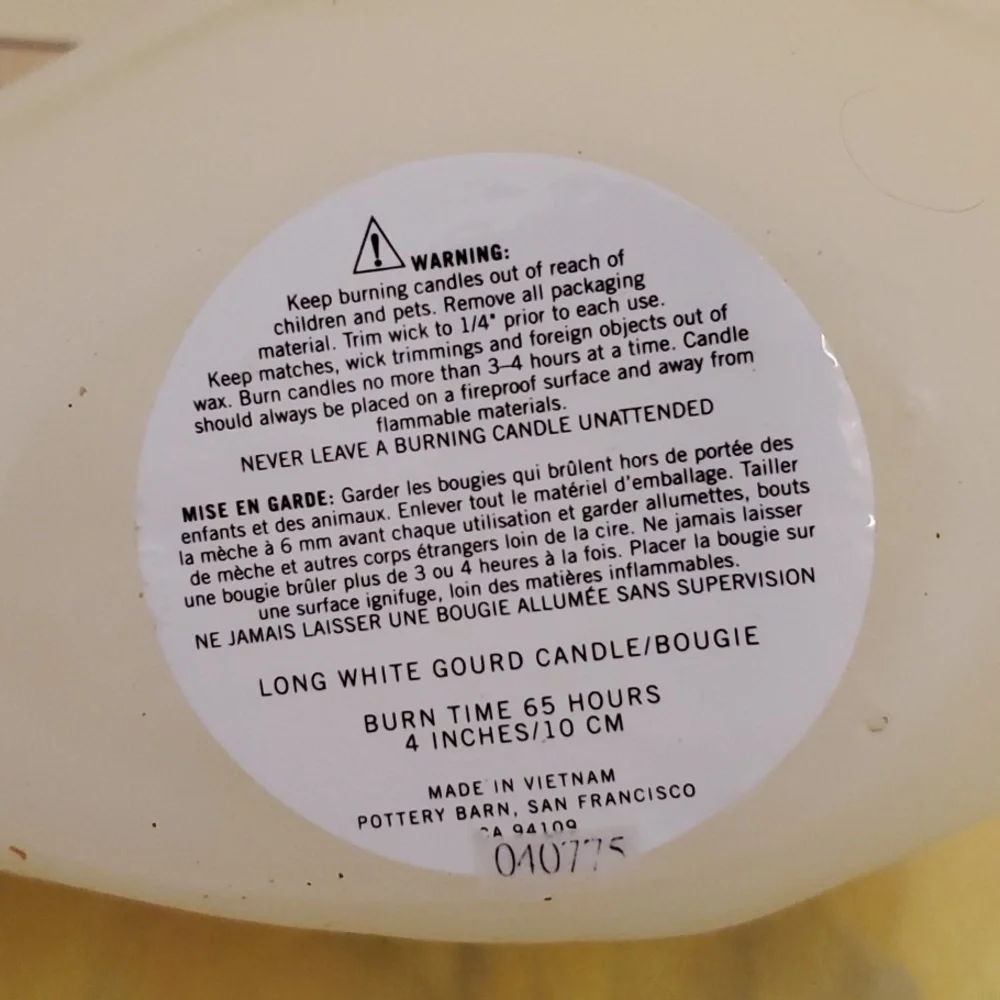 *Pottery Barn 2 Wick White 8
